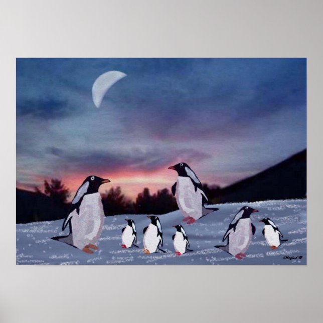 Pinguins na Impressão de gelo (Frente)