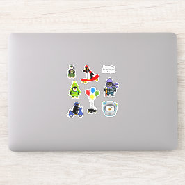 Pinguins no adesivo de vinil com corte personaliza