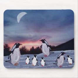 Pinguins no gelo Mousepad