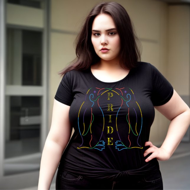 Pinguins Orgulhosos: Celebrando Camiseta do Orgulh (Criador carregado)