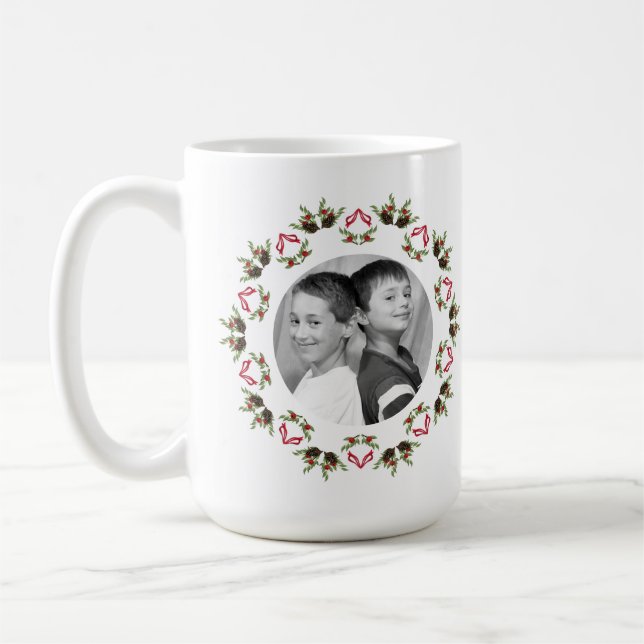 Pinhas e bagas, caneca de mandala (Esquerda)