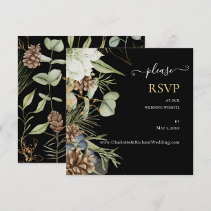 Pinhas Rústicos em Site de Casamento Preto