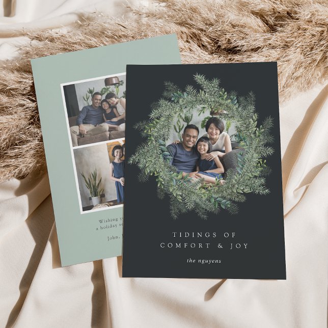 Pinheiro de montanha | Cartão com fotos de férias (Criador carregado)