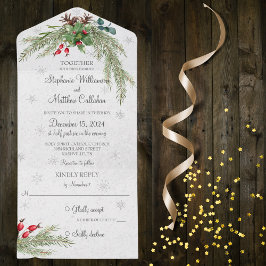 Pinheiro de Natal e Flocos de Neve