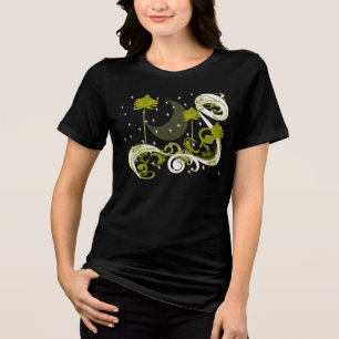 Pinheiros com camiseta muda de lua cor e estilo