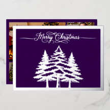 Pinheiros e Feliz Natal em Púrpura, Prata