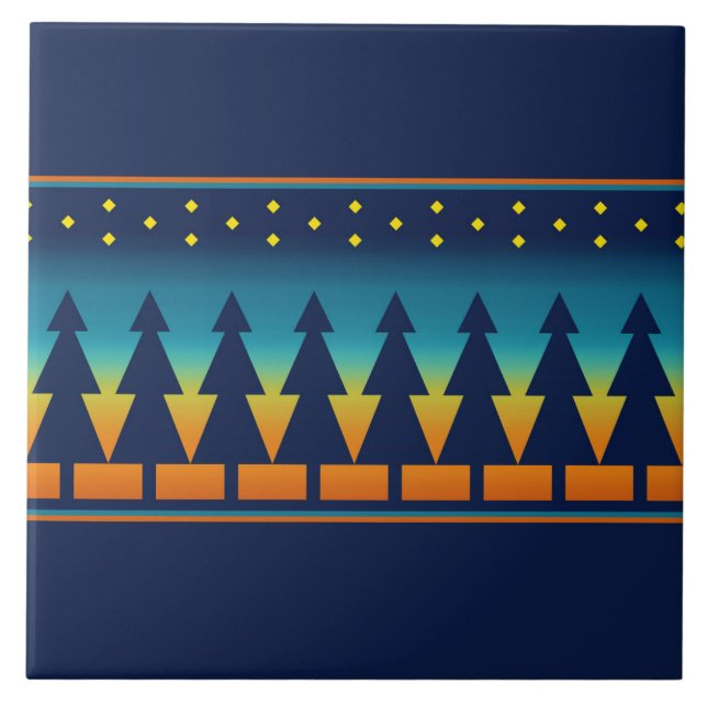 Pinheiros Sunset do Sudoeste Azul (Frente)