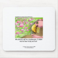 Pinho Flamingos Rosa Brega Divertido Mouse Pad