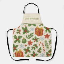 Pinho Verde Vermelho e Berries Feriado Boho Waterc