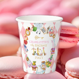 Pink Alice in Wonderland 6th birthday