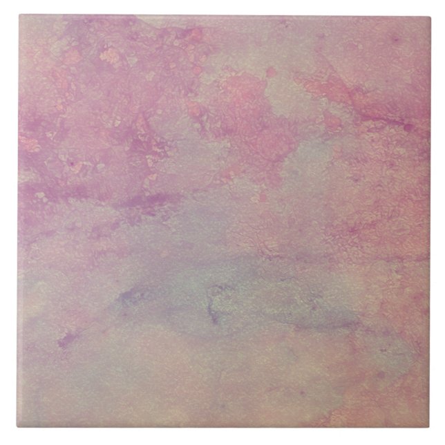 Pink and Aqua Marble Style Decorative Tile (Frente)