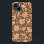 Pink and Brown Floral Pattern<br><div class="desc">Seamless floral pattern. Beige flowers on a gold background. © and ® Bigstock® - All Rights Reserved.</div>