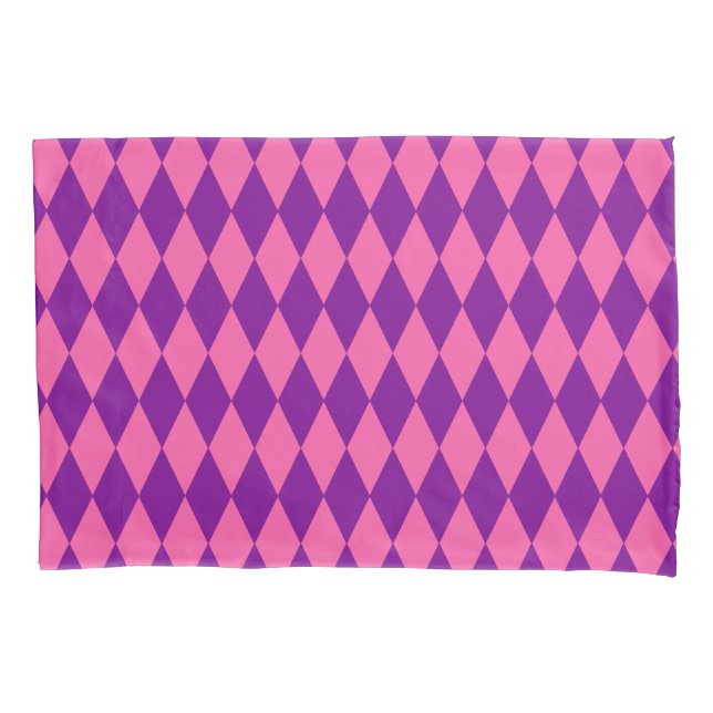 Pink and Purple Harlequin Checkered Design  (Frente)