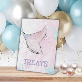 Pink and purple watercolor mermaid tail treats