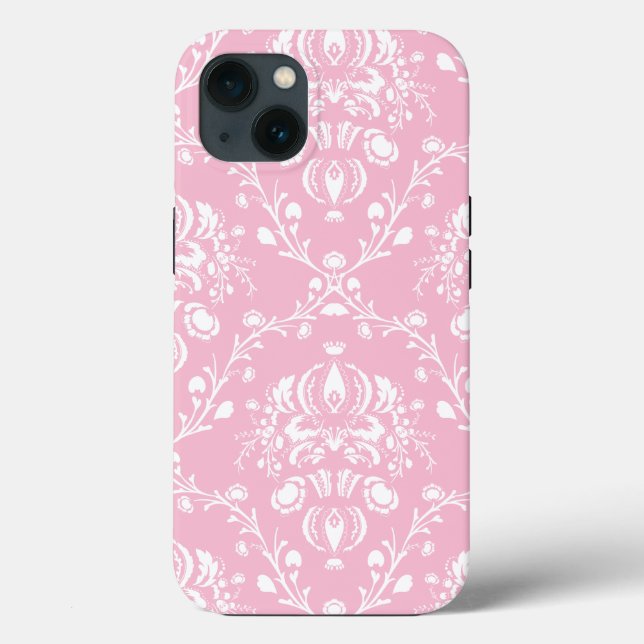 Pink and White Damask  (Verso)