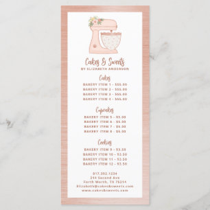 Pink Bakery Pastelaria Chef Menu