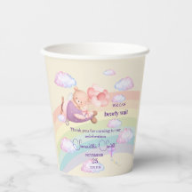 Pink Bear Pastel Airplane Balloon