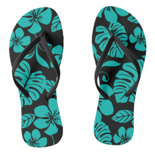 PINK BIKINI (PRETO/TEAL) Par de Chinelos