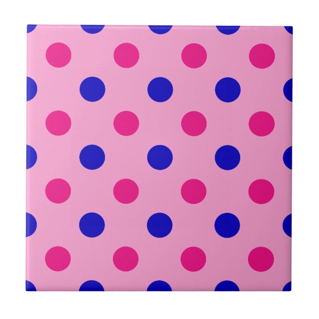 Pink Blue Pink Polka Dot Pattern (Frente)