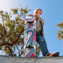 Pink blue Skateboard