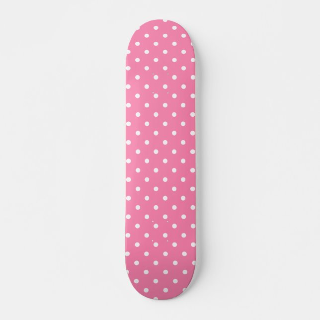 Pink Bolinhas Skateboard (Frente)