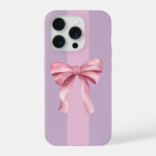 Pink Bow Aesthetic Phone Case (Verso)