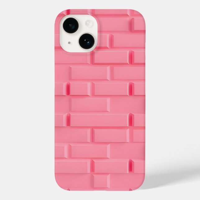 Pink Brick Wall iPhone Case Feminine Style (Verso)