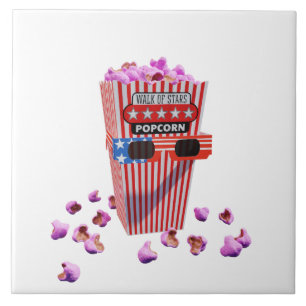 Pink Candy Popcorn and 3D Movie glasses