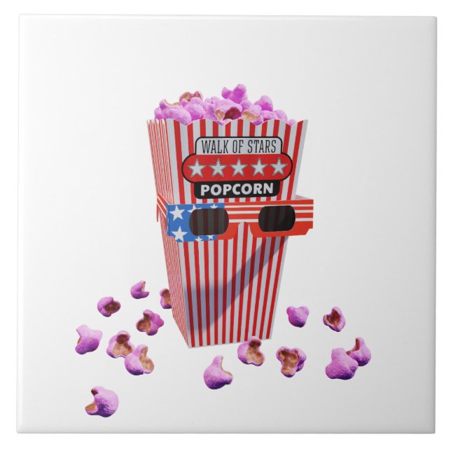 Pink Candy Popcorn and 3D Movie glasses (Frente)
