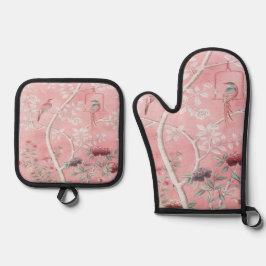 Pink Chinoiserie Bird Floral Elegant