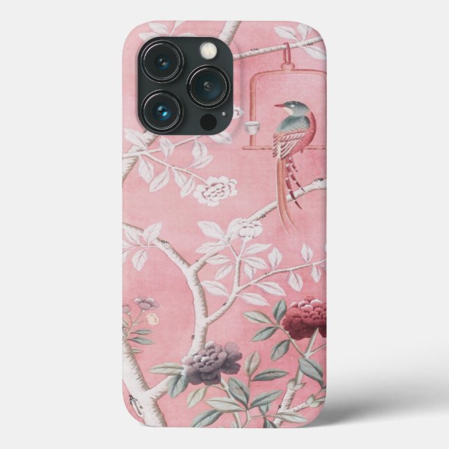Pink Chinoiserie Bird Floral Elegant (Verso)