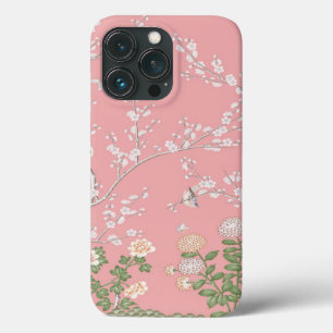 Pink Chinoiserie Bird Floral Elegant