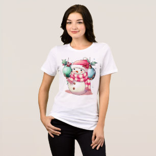 Pink Christmas Snowman
