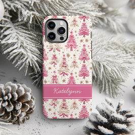 Pink Christmas Tree Phone Case | Personalized