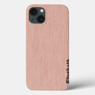 Pink comum com monograma de grão de madeira