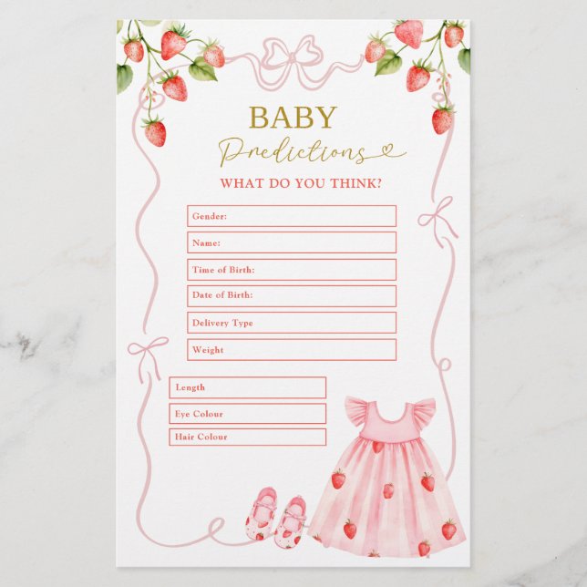 Pink Coquette Baby Clothes Baby Predictions  (Frente)