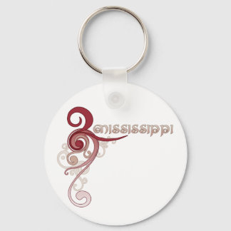 Pink Curly Swirl Mississippi Chaveiro