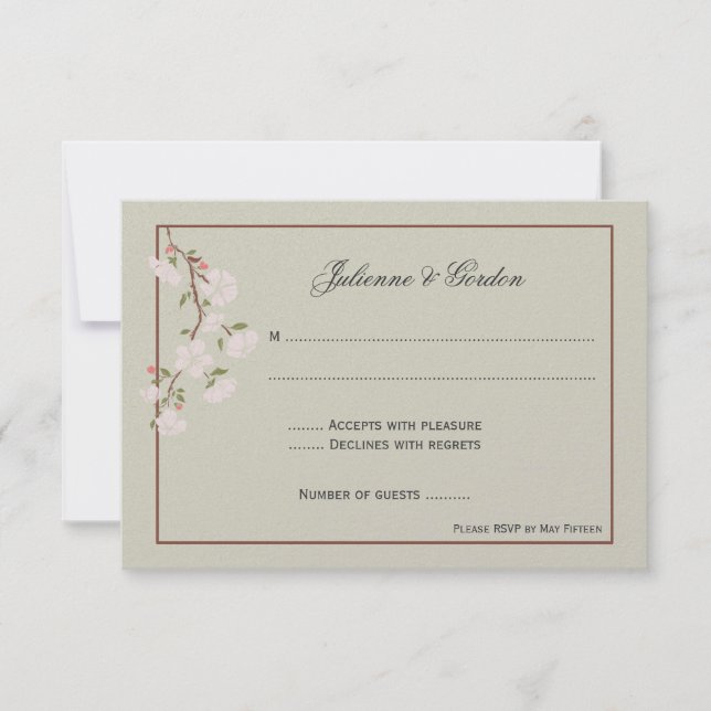 Pink Dogwood/Apple Blossoms RSVP (Frente)
