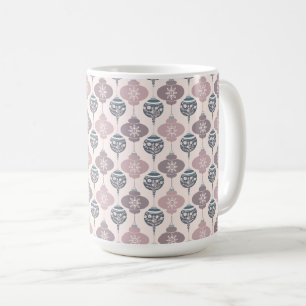 Pink e Purple Ornament caneca de café de Natal