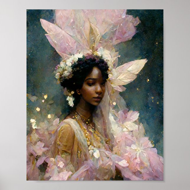 Pink Fae 6 Fantasy Art Poster (Frente)