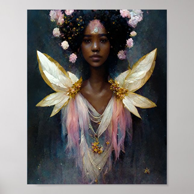 Pink Fae 7 Fantasy Art Poster (Frente)