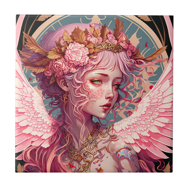 Pink Fairy Angel Fantasy Art (Frente)