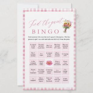 Pink Find the Guest Bingo Chá de panela Game