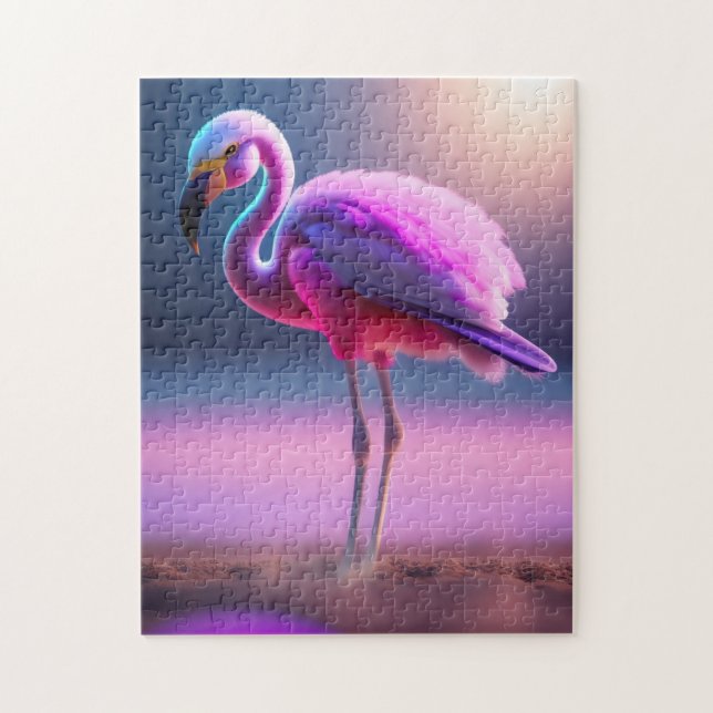 PINK FLAMINGO ART JIGSAW QUEBRA-CABEÇA (Vertical)