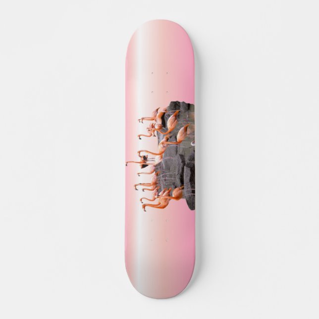 Pink Flamingo Skateboard (Frente)