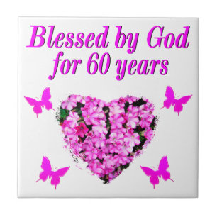 PINK FLORAL CHRISTIAN 60º ANIVERSÁRIO DESIGN