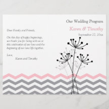 Pink, Floral de Cinza, Programa Casamento Chevron