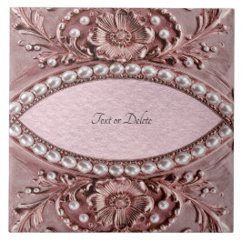 Pink Flower Ceramic Tile