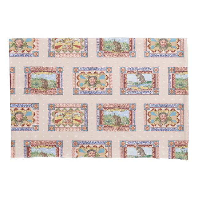 Pink French Quirky Animal Print Polaroï d | Lâmpa (Frente)