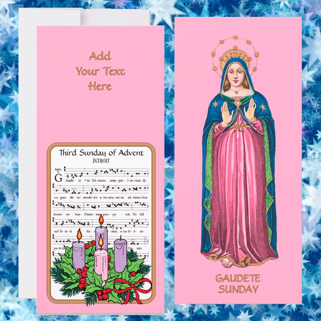 Pink Gaudete Sunday Standing BVM Advent (Criador carregado)
